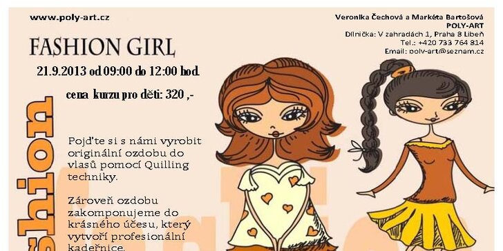 Fashion girl - kreativní kurz pro holčičky