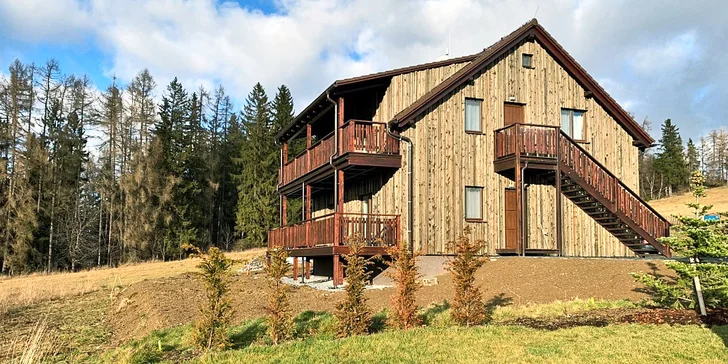 Krásné apartmány uprostřed Hrubého Jeseníku: kuchyňka i krytá terasa