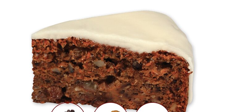 Skvělé dorty a koláče z pekárny Louskáček: ořechový koláč Louskáček, cheesecake a mrkvový dort
