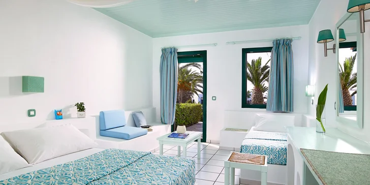 Dovolená pro rodiny, sportovce i požitkáře. 4+* hotel ve stylu krétské vesničky s all inclusive