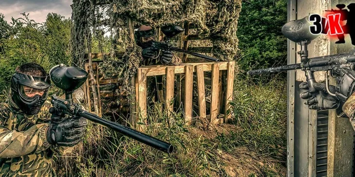 Paintball v areálu bývalé raketové základny až pro 10 hráčů
