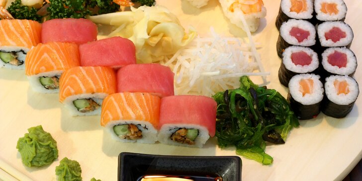 Asijská hostina za půlku: 50% sleva na celý jídelní i nápojový lístek Sushi Miomi