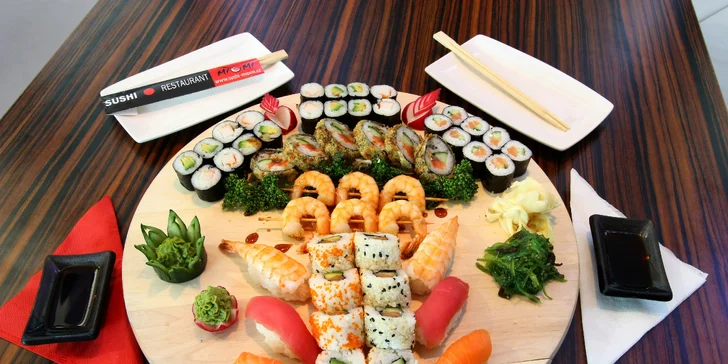 Sushi sety s 21 až 46 kousky: losos, tuňák i grilované krevety