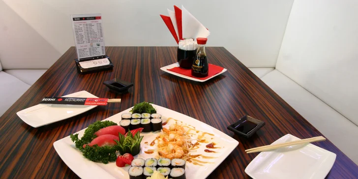 Sushi sety s 21 až 46 kousky: losos, tuňák i grilované krevety