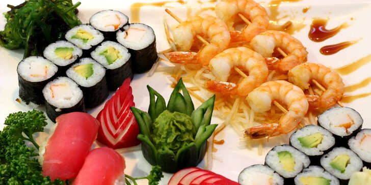 Sushi sety s 21 až 46 kousky: losos, tuňák i grilované krevety