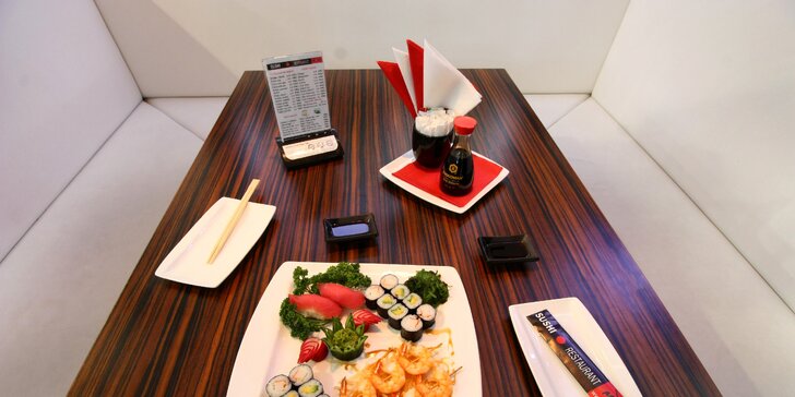 Sushi sety s 21 až 46 kousky: losos, tuňák i grilované krevety