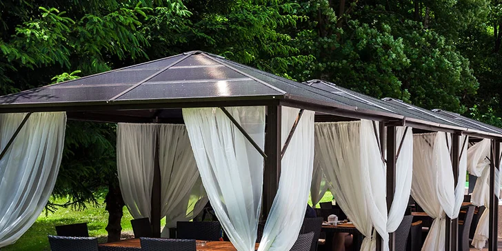 6chodové menu pro 2 v překrásné restauraci: kozí sýr, mušle i krkovice