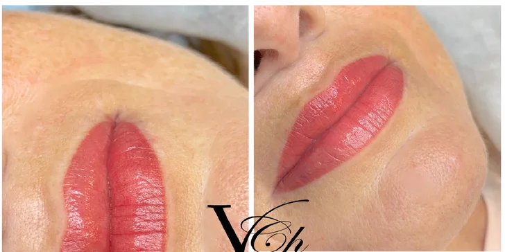 Permanentní make-up obočí nebo rtů pudrovou metodou