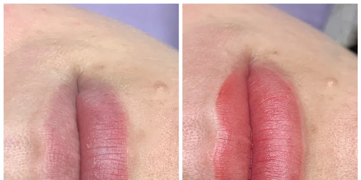 Permanentní make-up obočí nebo rtů pudrovou metodou