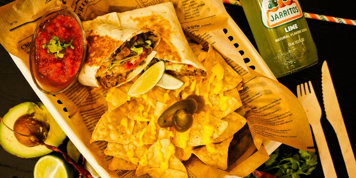 Mexické Taco Bonito v Brně: burritos, tacos nebo quesadilla s masem či vege i menu s nachos