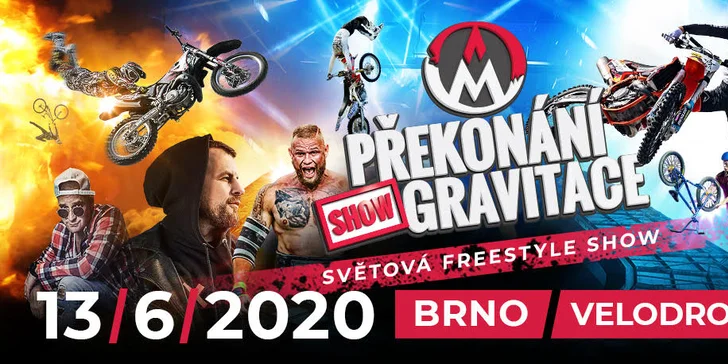Celodenní vstupenka na sportovně-hudební show OCB Překonání Gravitace