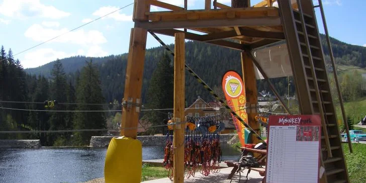 Lanové centrum Monkey park pro děti i dospělé