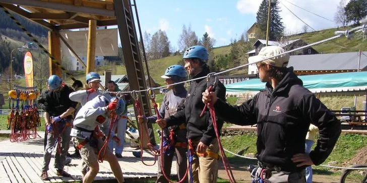 Lanové centrum Monkey park pro děti i dospělé