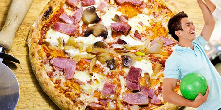 Hodina bowlingu a pizza nebo salát dle výběru