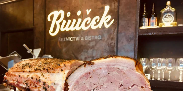 Degustace klobás, masa a uzenin pro dva v Řeznictví & bistro Bůůůček Praha