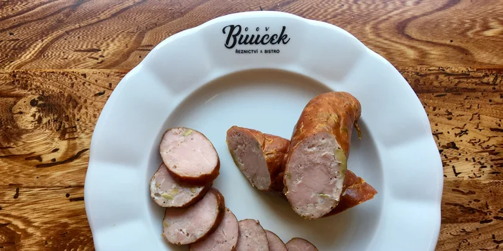 Degustace klobás, masa a uzenin pro dva v Řeznictví & bistro Bůůůček Praha