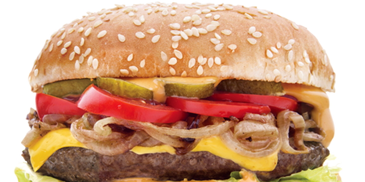 2× burger menu s sebou: 150 nebo 300 g masa, hranolky i obal k odnosu z Poruby až domů