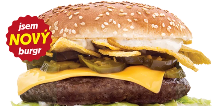 Burgr jako kráva podle výběru, hranolky a tatarka pro 1 i 2