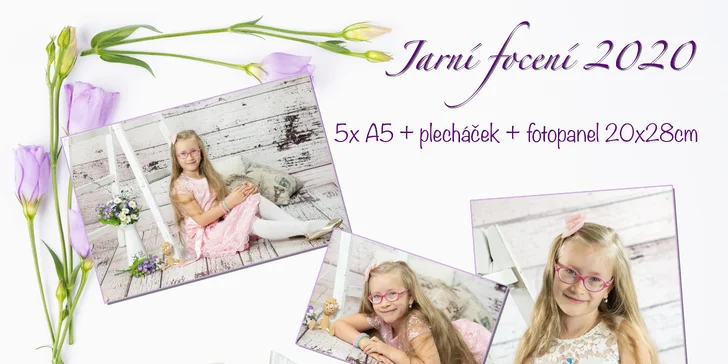 Profesionální jarní focení pro celou rodinu: v exteriéru či interiéru i fotodárky s potiskem