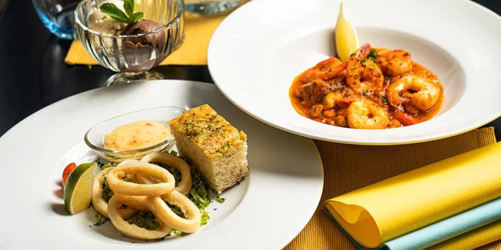 Středomořské delikatesy: degustační menu chutí moře pro 2 osoby