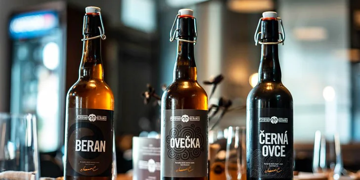 Jedna nebo dvě pizzy podle výběru z devatenácti druhů a řemeslné pivo