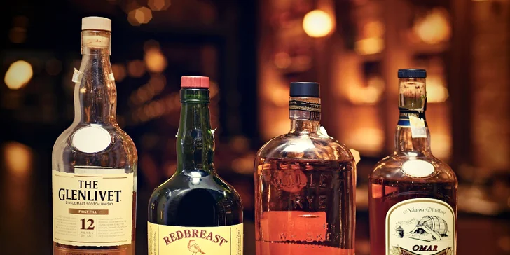 3chodové menu s degustací whiskey pro 2 osoby: losos či flank steak, carpaccio i čokoládová pěna