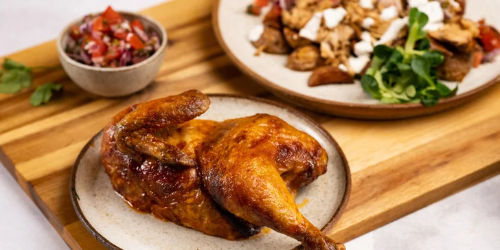 20% sleva na celý sortiment Chicken Guys Luka: grilovaná kuřata a přílohy s sebou