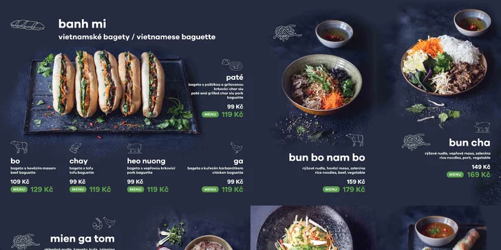 20% sleva na veškerý sortiment vietnamského bistra Banh-mi-ba: bagety, nudle i polévky