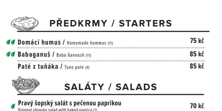 25% sleva na veškerý sortiment bistra v centru Vinohrad: předkrmy, polévky i hlavní chody