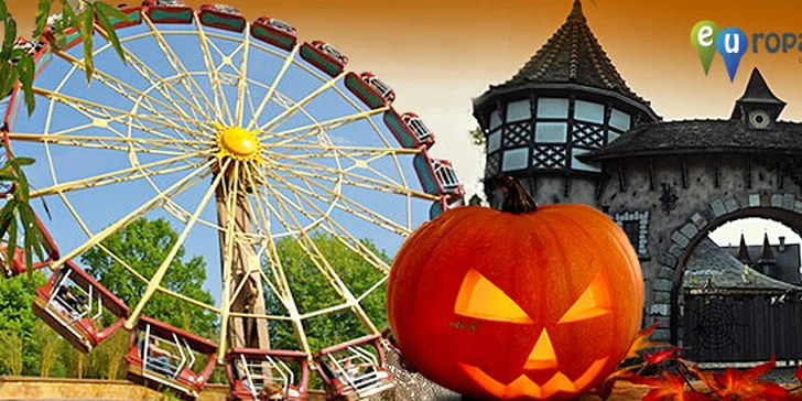 Halloween v zábavním Heide parku v Německu