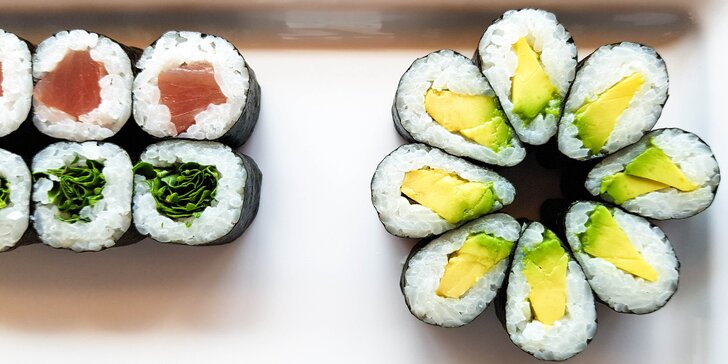 Japonská hostina: 60 ks sushi s lososem, tuňákem i avokádem, možný odnos s sebou