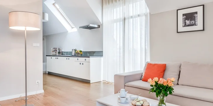 V rodinném apartmánu se pohodlně ubytuje i čtyřčlenná rodina.