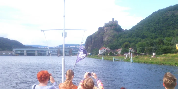 Výlet vlakem na hrad Střekov a do Litoměřic, v ceně plavba lodí po Labi