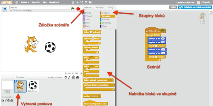 Online kroužek základů programování ve Scratchi pro děti