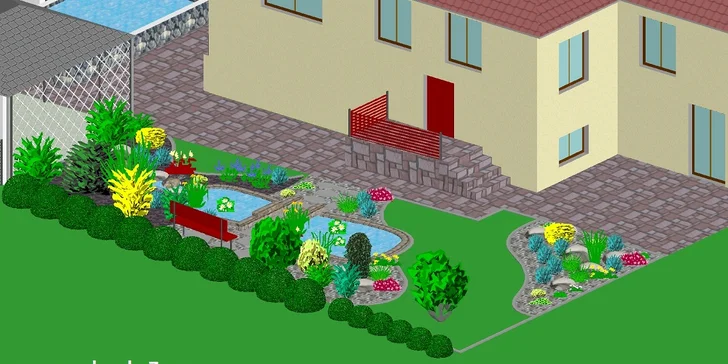 Okolí domu jako ze žurnálu: vizualizace zahrady od zkušených architektů