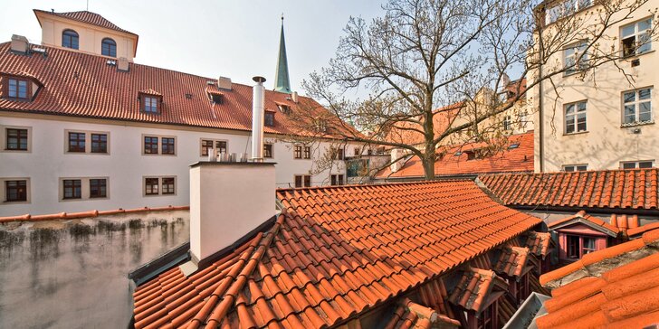 Atraktivní lokalita Malé Strany: hotel v budově ze 14. století, pobyt pro pár až na 8 dní, snídaně