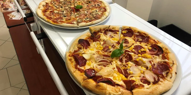 Mražená nebo teplá pizza Markýz s osobním odběrem nebo rozvozem
