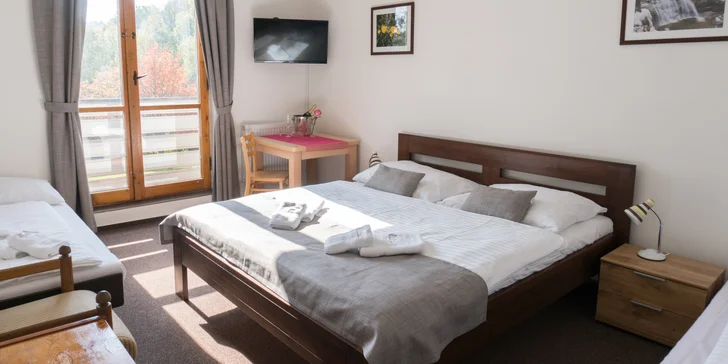 Rodinný pobyt v Krkonoších se snídaní, wellness i animačním programem pro děti