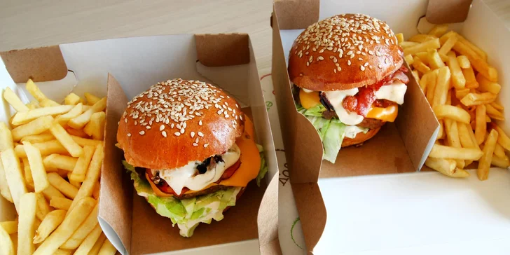 Don Corleone miniburger podle výběru i s hranolky a nápojem