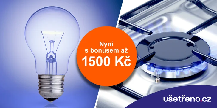 Získejte s Ušetřeno.cz výhodnější smlouvu na elektřinu či plyn a k tomu jednorázový finanční bonus