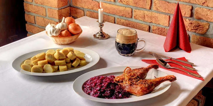 Rodinná bašta: vývar, boršč, kachna, svíčková, řízečky nebo žebra i s přílohami