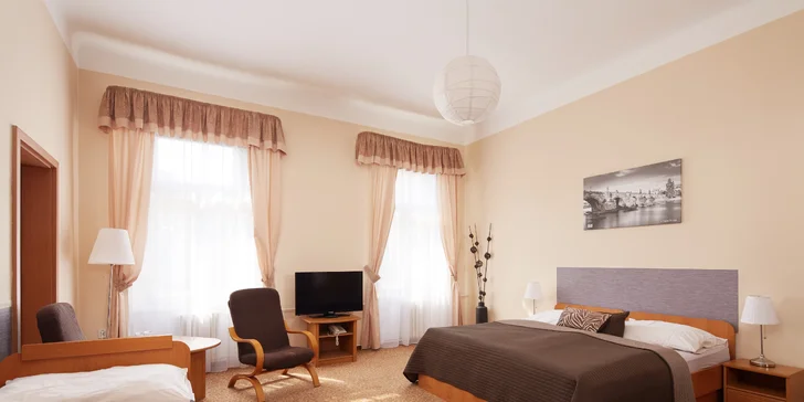 V páru nebo s rodinou do Prahy: pěkný hotel na Vinohradech a snídaně, 2 osoby zdarma