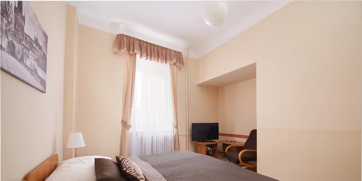 V páru nebo s rodinou do Prahy: pěkný hotel na Vinohradech a snídaně, 2 osoby zdarma