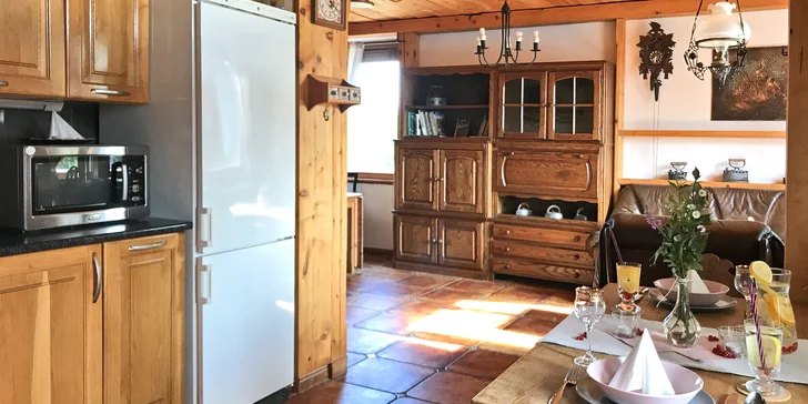 Dovolená na Šumavě: rustikální apartmán s venkovním posezením až pro 9 osob