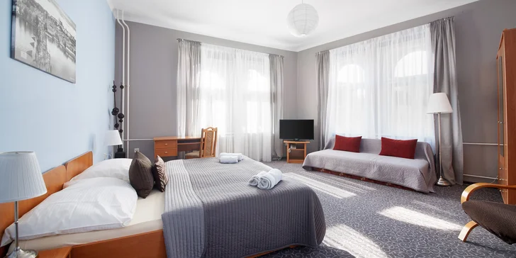 V páru nebo s rodinou do Prahy: pěkný hotel na Vinohradech a snídaně, 2 osoby zdarma