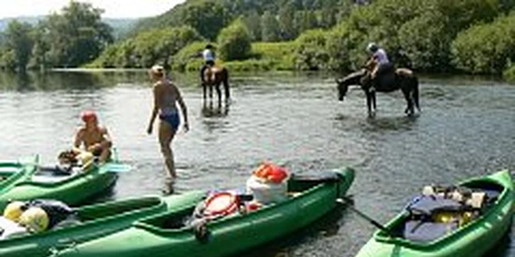 Jednodenní půjčení lodí o víkendech na Berounce: od kanoe pro 2 po šestimístný raft