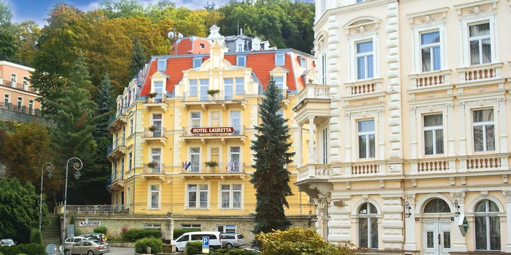 Odpočinek v Karlových Varech: lázeňský hotel s polopenzí, procedurami a saunou
