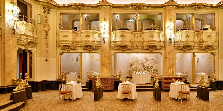 5* degustační menu pro dva v Grandhotelu Bohemia: grilovaná šunka, jarní kuřátko i flambovaná palačinka