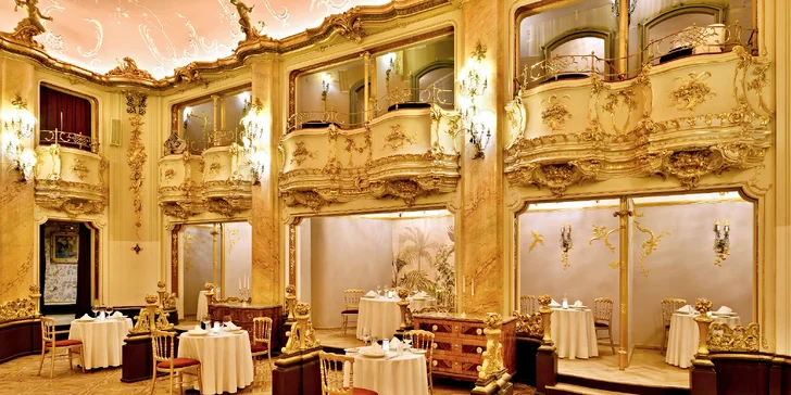 5* degustační menu pro dva v Grandhotelu Bohemia: grilovaná šunka, jarní kuřátko i flambovaná palačinka