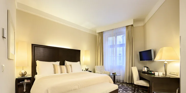 5* hotel v centru historické Prahy: krásné pokoje, romantická večeře i masáž